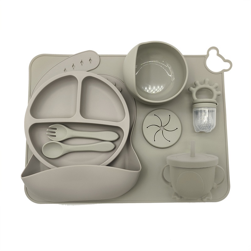 Bộ Muỗng Nĩa Ăn Bằng silicone Chống Rơi Cho Bé