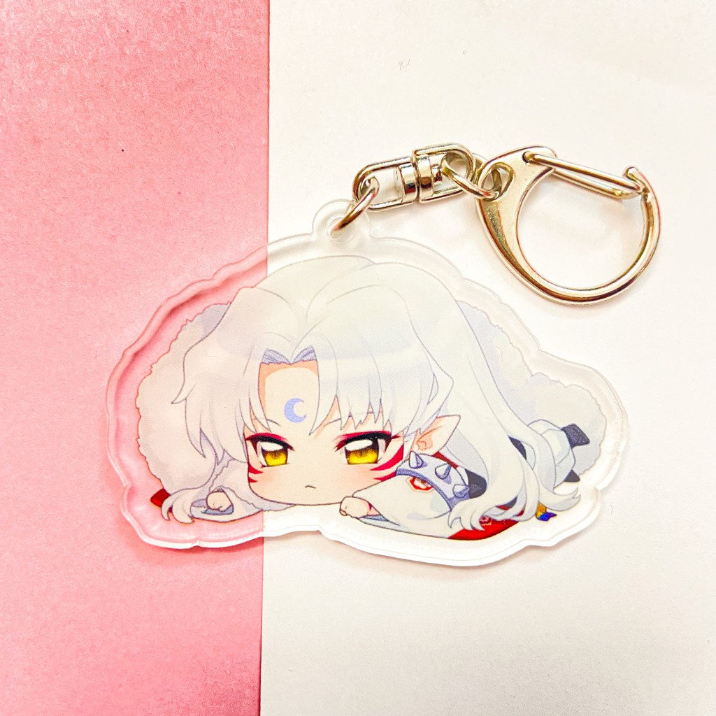 Móc khóa INUYASHA KHUYỂN DẠ XOA VER NẰM in hình anime chibi