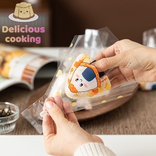 Set 50 túi đựng cơm nắm hình tam giác họa tiết hoạt hình dễ thương
