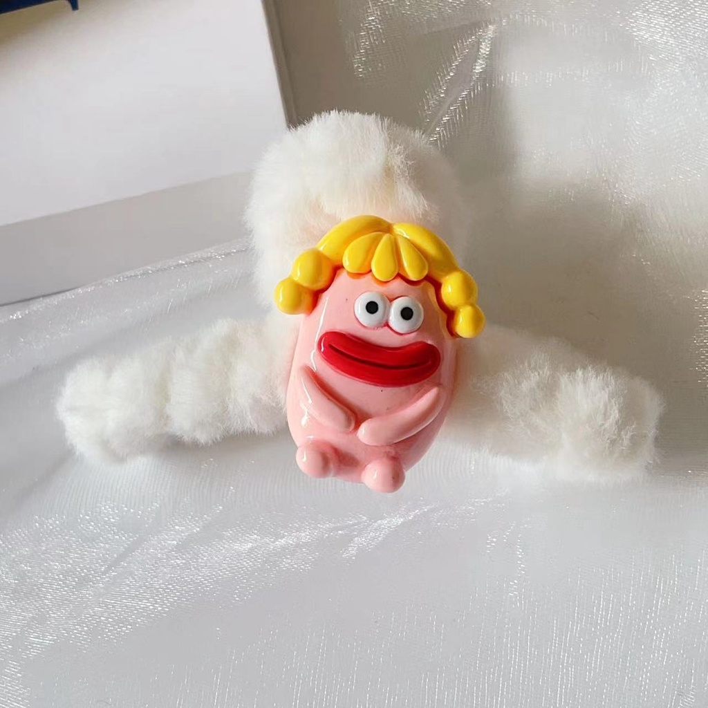 Kẹp Tóc Lông Nhung Dễ Thương Xinh Xắn Phong Cách Thời Trang Mùa Thu 2023