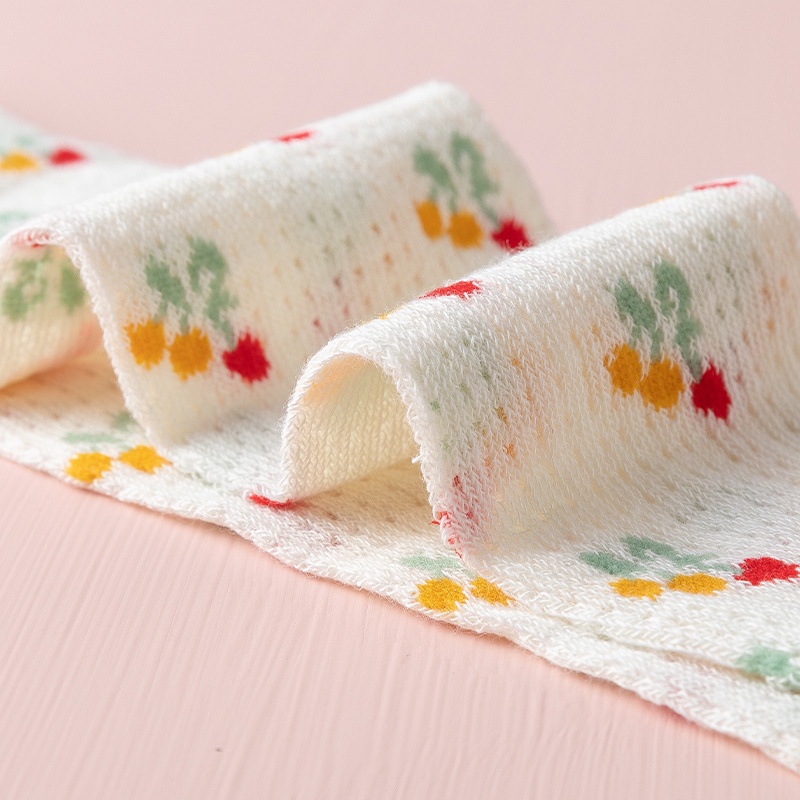 LJMOFA 1 Đôi Tất cotton Dài Mềm Mại Thoải Mái In Hoa Cho Bé Gái 9 Tuổi