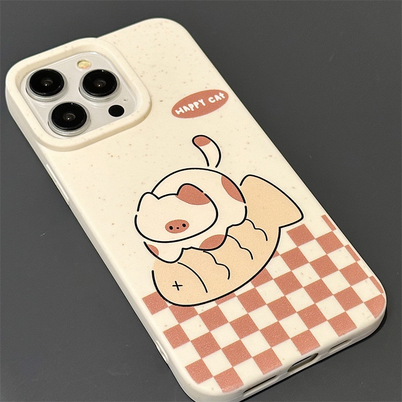 ỐP LƯNG IPHONE Hoạt Hình Ốp Điện Thoại Lúa Mì Hình Mèo Hoạt Họa Cho iphone15 / 14promax / 13 / 12 / 11 / xr / xs / x / xsmax / 6 / 7 / 8plus-RK