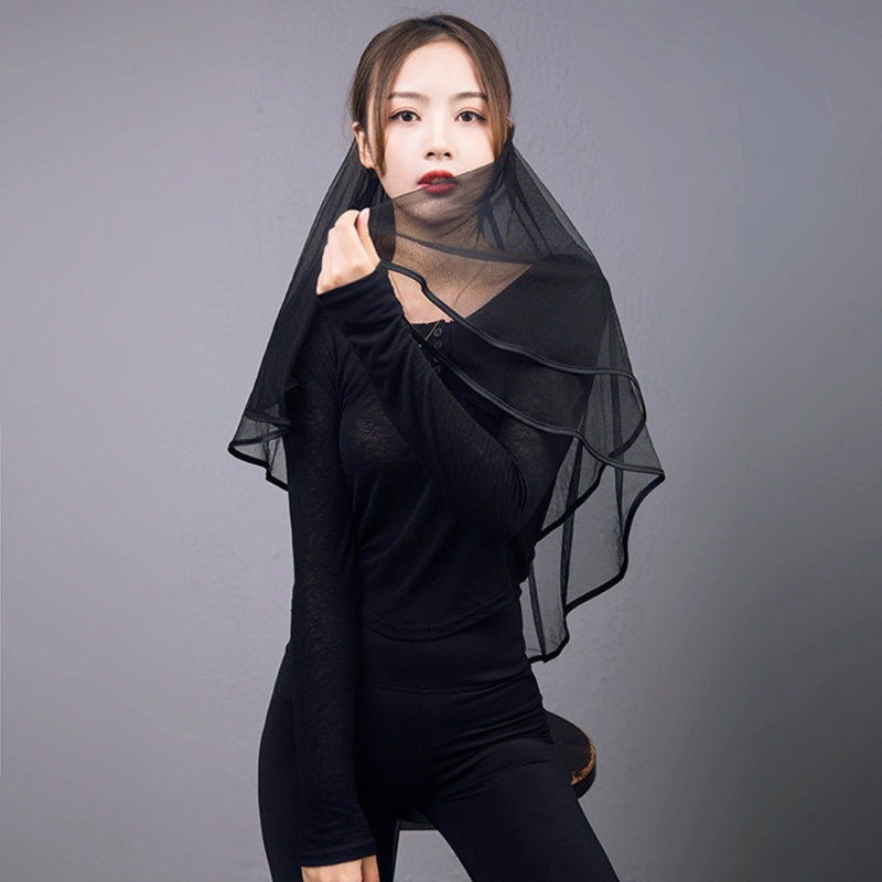 Khăn Voan Trùm Đầu Phối Nơ Xinh Xắn Cho Cô Dâu Ngày halloween