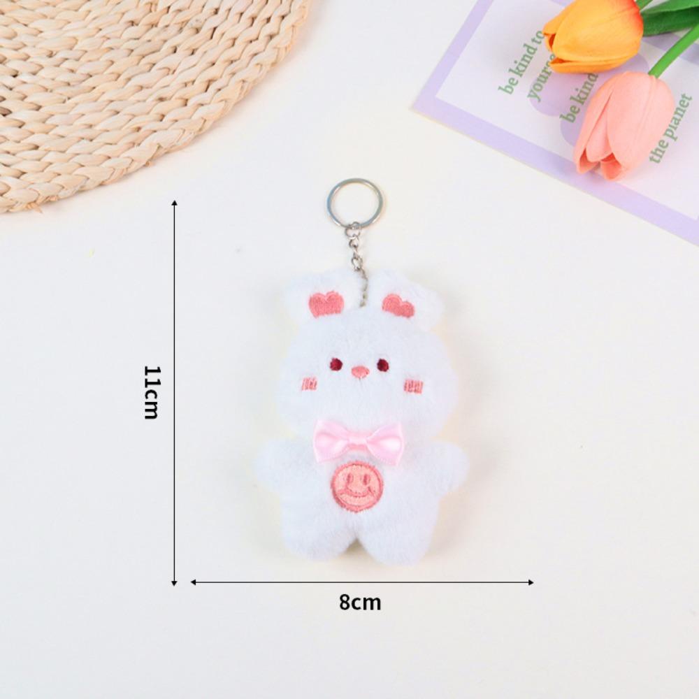 Móc Khóa Hình Gấu Trúc / Thỏ Nhồi Bông 11cm Dễ Thương