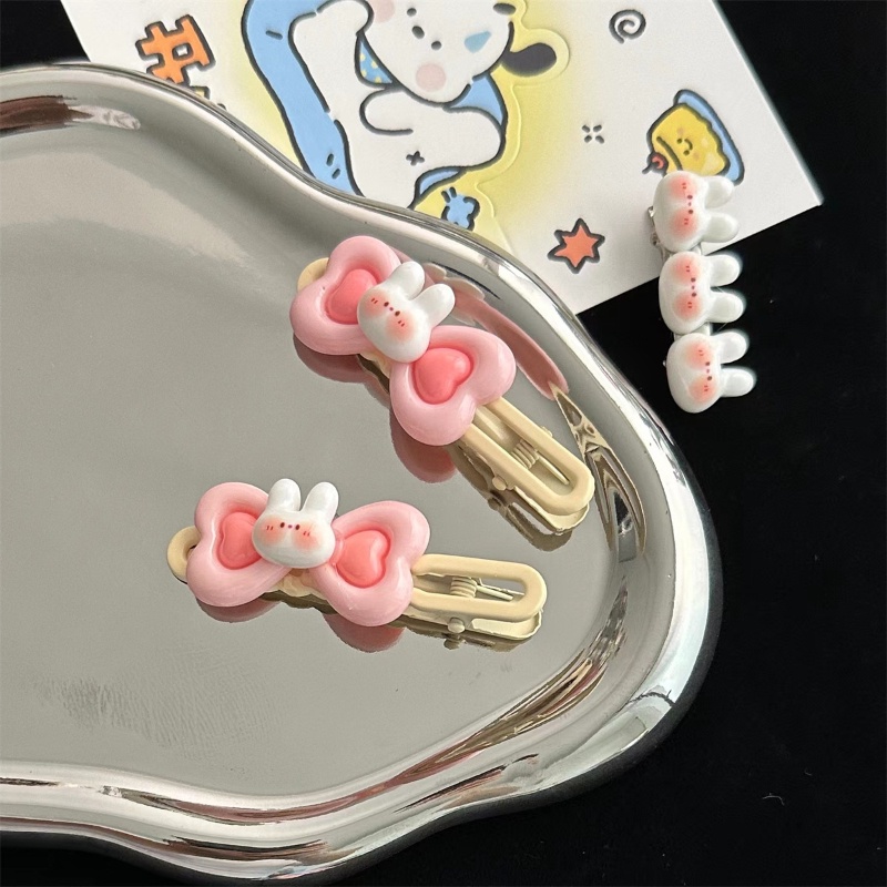 Kẹp Tóc Hình Trái Tim / Thỏ Đáng Yêu Cho Bé Gái