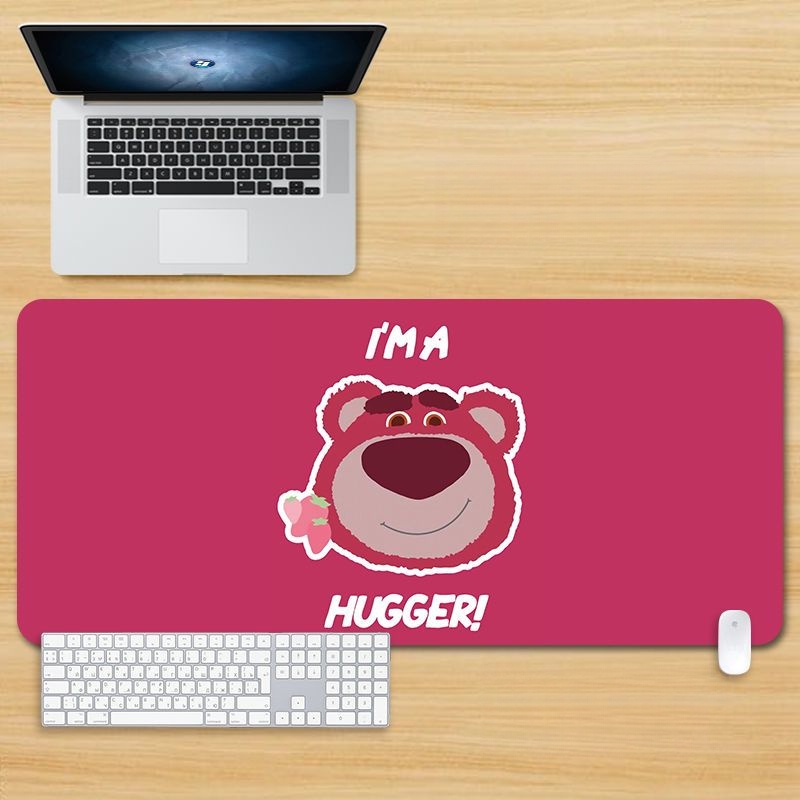 Tấm Lót Chuột Và Bàn Phím Máy Tính Cỡ Lớn In Hoạt Hình Gấu Dâu Tây Dễ Thương Cho Nữ
