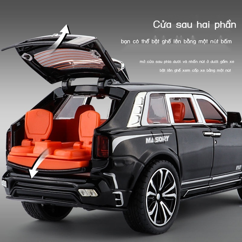 1:32 Rolls-Royce Cullinan Masari SUV mô hình ô tô  âm thanh và xe đồ chơi ánh sáng tặng kèm ô tô