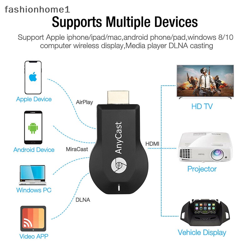 Thiết Bị Chia Sẻ Hình Ảnh anycast m12 plus Kết Nối wifi hdmi tv dlna 1080p vn