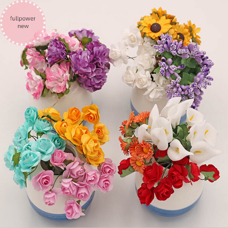 Nhà Búp Bê mini fullpowernew Bó Hoa Hồng Buộc Dây Bằng Tay vn