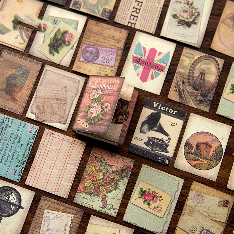 Set 60 Tấm Giấy Cắt Vẽ Trang Trí Sổ Tay diy