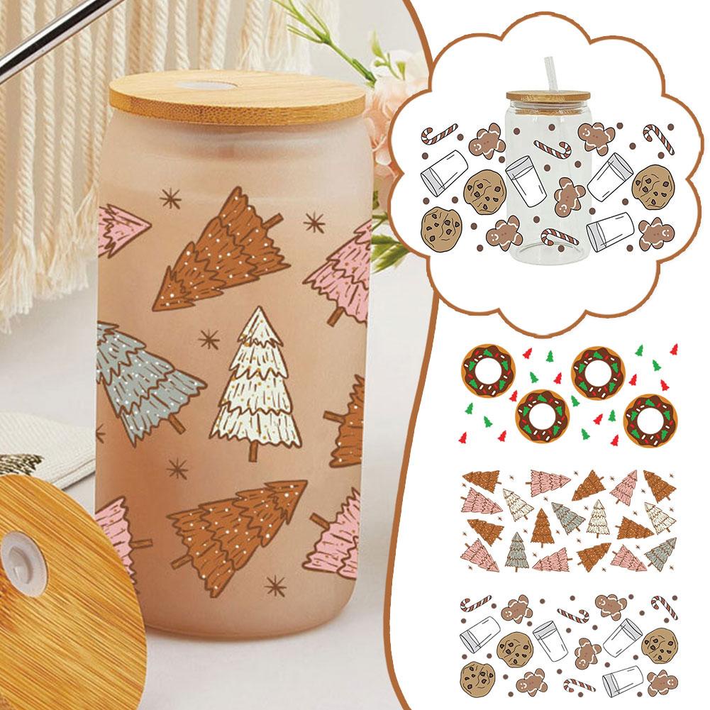 Sticker Dán Chống Tia uv dtf y1e0 Nhiệt Độ Cao r7e0 Họa Tiết Hoạt Hình Giáng Sinh