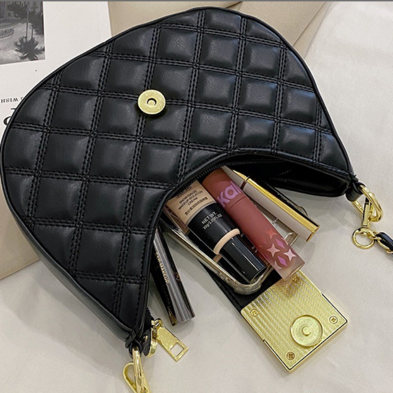 One Túi đeo dưới cánh tay / Đeo Cánh Tay Cỡ Nhỏ Thêu Họa Tiết Hình Thoi Thời Trang Chất Lượng Cao Cho Nữ