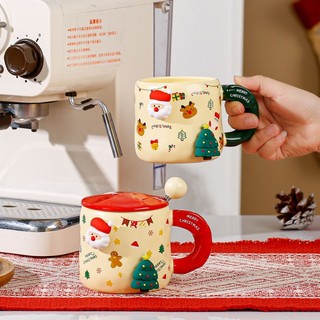 Cốc Sứ 400ml Họa Tiết Ông Già Noel Hoạt Hình Sáng Tạo Dễ Thương
