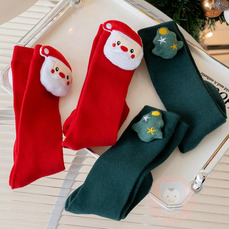 Laa6-baby Vớ Dài Đến Đầu Gối Thời Trang Giáng Sinh Dành Cho Bé Gái