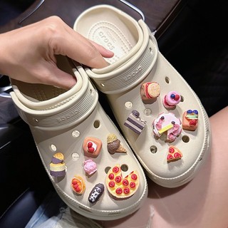 CROCS Hoạt Hình Ghim Cài Hình Bánh Mì / Tráng Miệng / Kẹo / Socola / Dâu Tây Dễ Thương Trang Trí Giày Dép Cho Nam