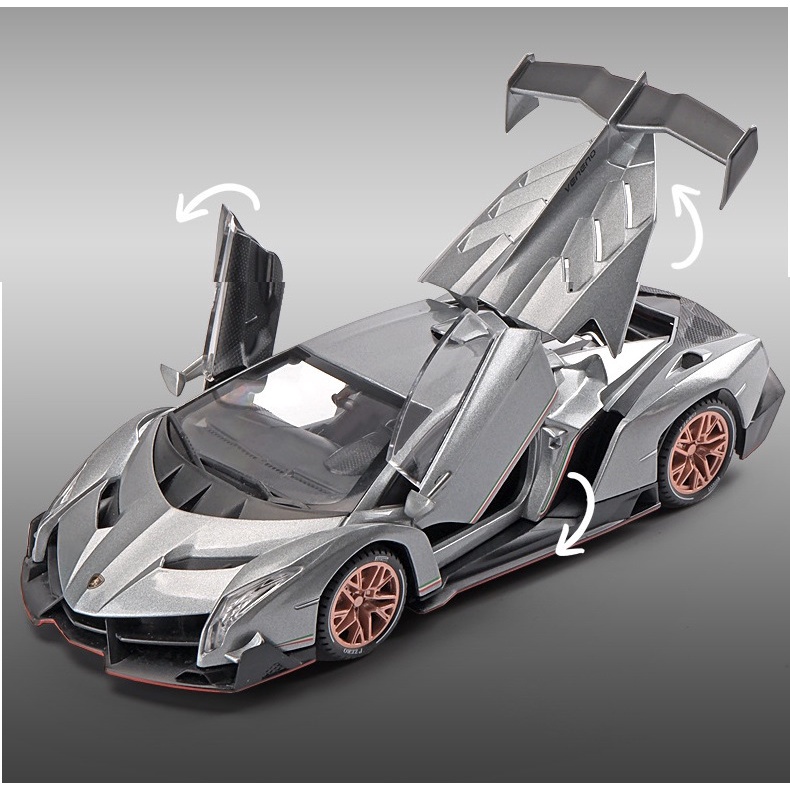 Mô hình 1:24  siêu xe ô tô, mô hình đồ chơi xe lamborghini trẻ em tặng ô tô