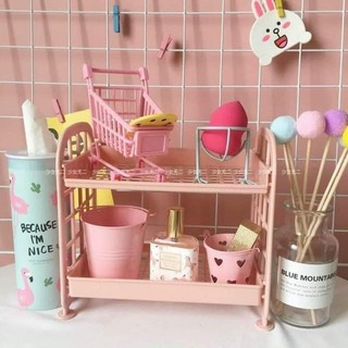 Kệ nhựa đựng đồ decor 2 tầng đa năng