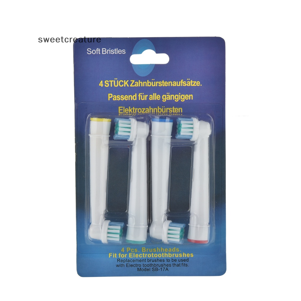 Set 4 Đầu Bàn Chải Đánh Răng Điện eb17-4 Thay Thế Cho braun oral b white