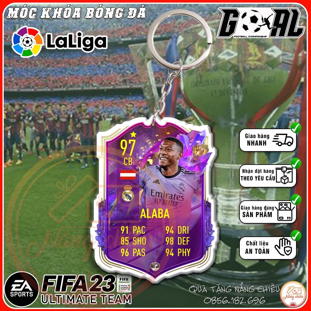 Móc khóa cầu thủ - Mùa giải La Liga Tây Ban Nha - Mẫu TOTS23