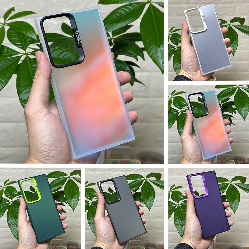 Sang Trọng Ốp Điện Thoại acrylic Cứng Chống Sốc Màu gradient Cho samsung s20 plus s20 ultra a13 a22 a23 a73 a51 a52 a53 5g