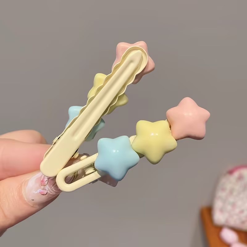 PVN61368 Kẹp Tóc Ba Màu Hình Ngôi Sao Dễ Thương Cho Nữ T2