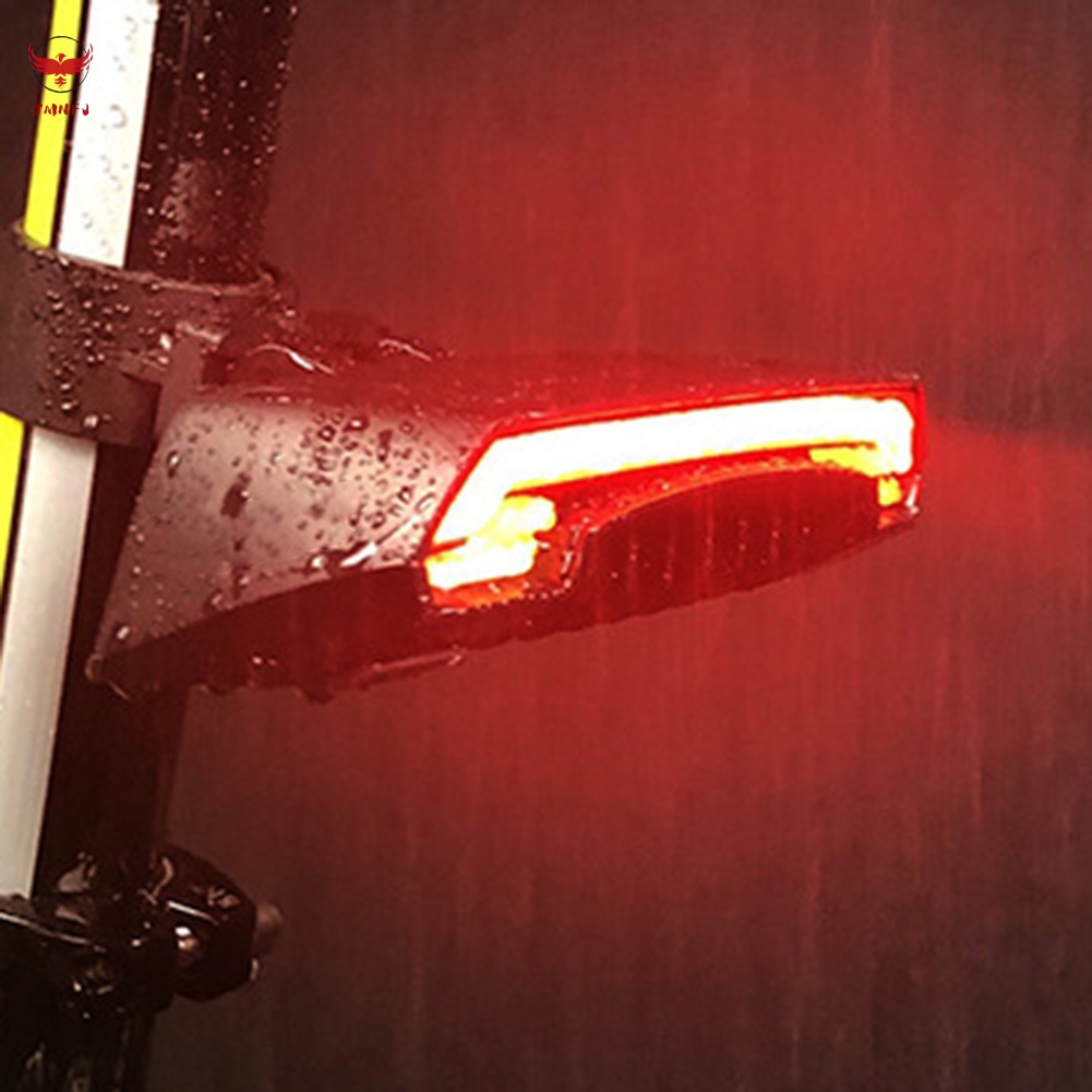 Đèn Đuôi Xe Đạp Kèm Điều Khiển Từ Xa Không Dây Chống Thấm Nước Sạc usb Mới