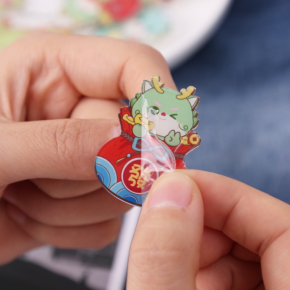 Ghim Cài Áo Hình Khủng Long Hoạt Hình Dễ Thương Phong Cách Trung Hoa