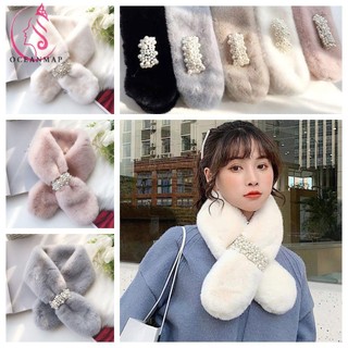 Khăn Choàng Giả Lông Thỏ Ấm Áp Thời Trang Dành Cho Nữ