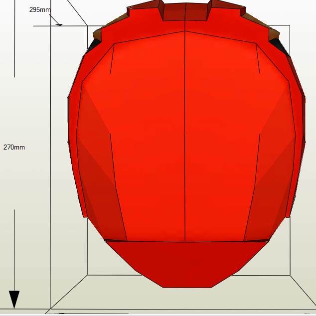 Mô hình giấy Super Sentai Mũ gao đỏ  Gaored Helmet