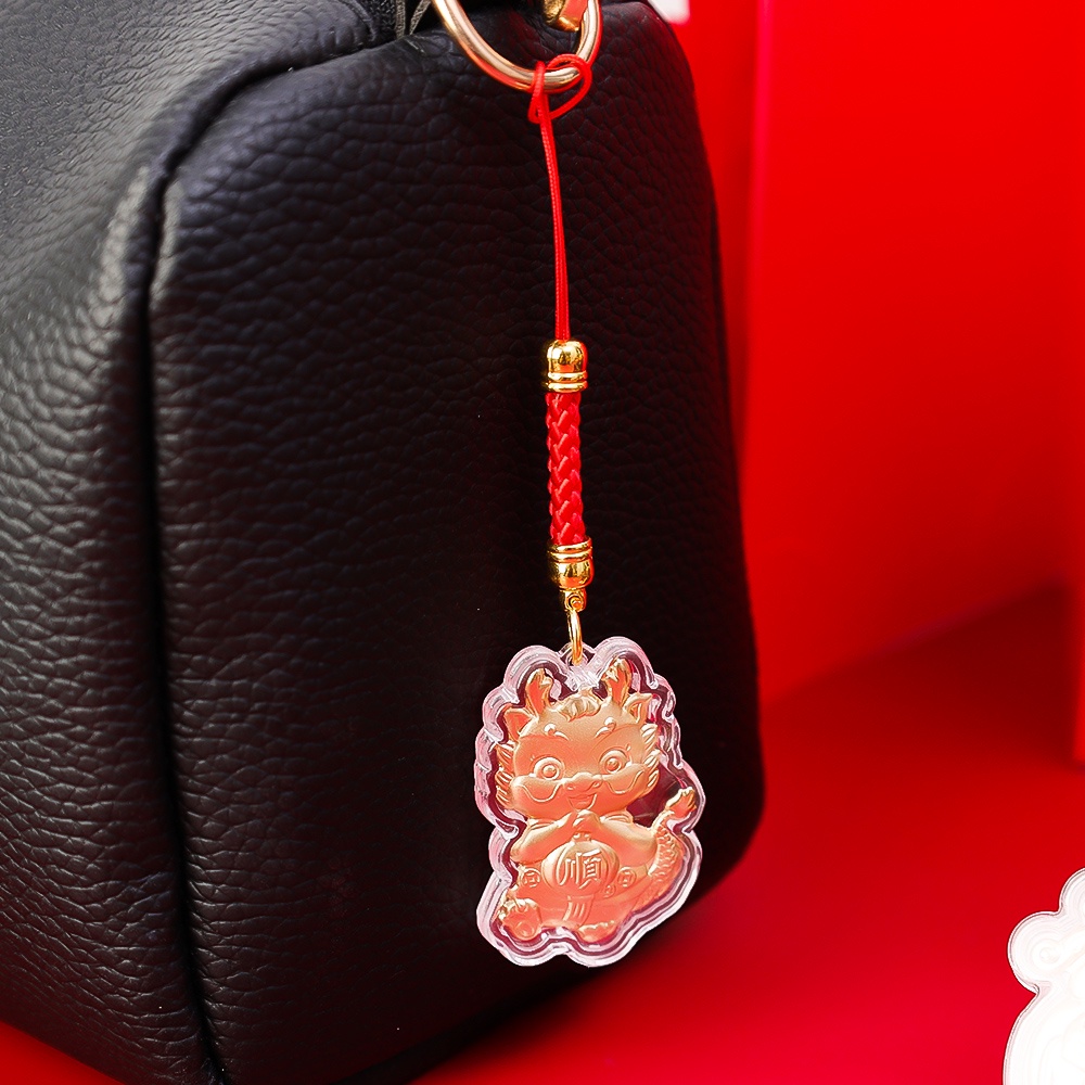 Mặt Dây Chuyền Hình Rồng Năm Mới 2024 / Biểu Tượng Lễ Hội Mùa Xuân / Cung Hoàng Đạo Trang Trí Túi Xách