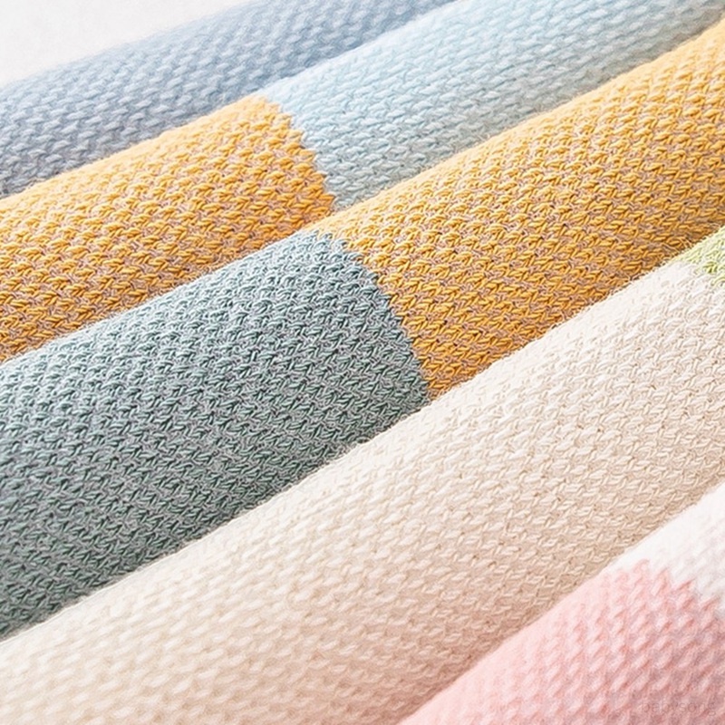 Đôi Vớ Dệt Kim Bằng Vải cotton Lưới Bảo Vệ Đầu Gối Chống Trượt Họa Tiết Hoạt Hình Dành Cho Bé Trai Bé Gái Tập Bò