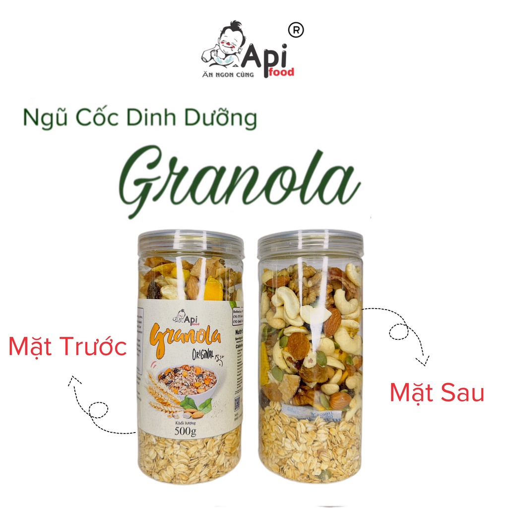 Ngũ Cốc Dinh Dưỡng Ăn Liền Granola 30% Yến Mạch - ApiFood