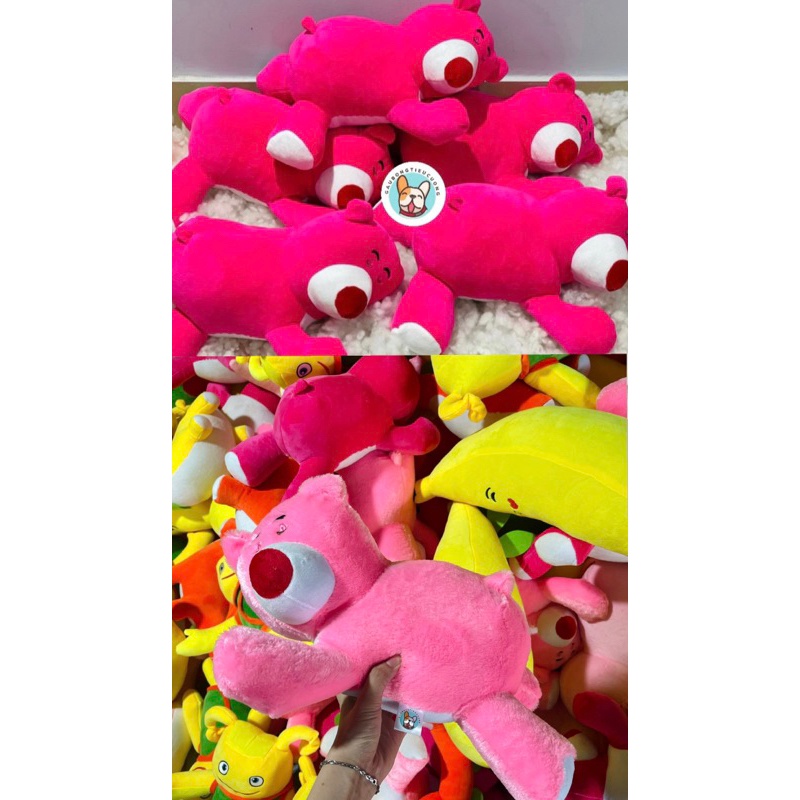 Gấu Bông Gấu Lotso Dâu, Gấu Dâu Gấu Lotso Nằm Ngủ Dễ Thương 50cm 60cm 90cm 1m1