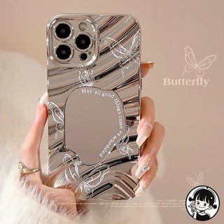 Ốp Điện Thoại tpu Cứng Tráng Gương Hình Bướm Cho iphone 15 pro max 14 pro max 13 12 11 xs max xr x xs 7 8 plus 7 8 se