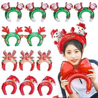Băng đô cài tóc hình ông già noel / ông già noel / ông già noel bằng lá nhôm dễ thương cho dịp giáng sinh / giáng sinh / giáng sinh / ông già noel / santa claus snowman / giáng sinh / giáng sinh lên prop / giáng sinh mới