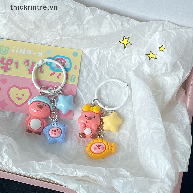 Th Móc Khóa Hoạt Hình loopy beaver Dễ Thương Phụ Kiện Ba Lô Làm Quà Tặng diy vn