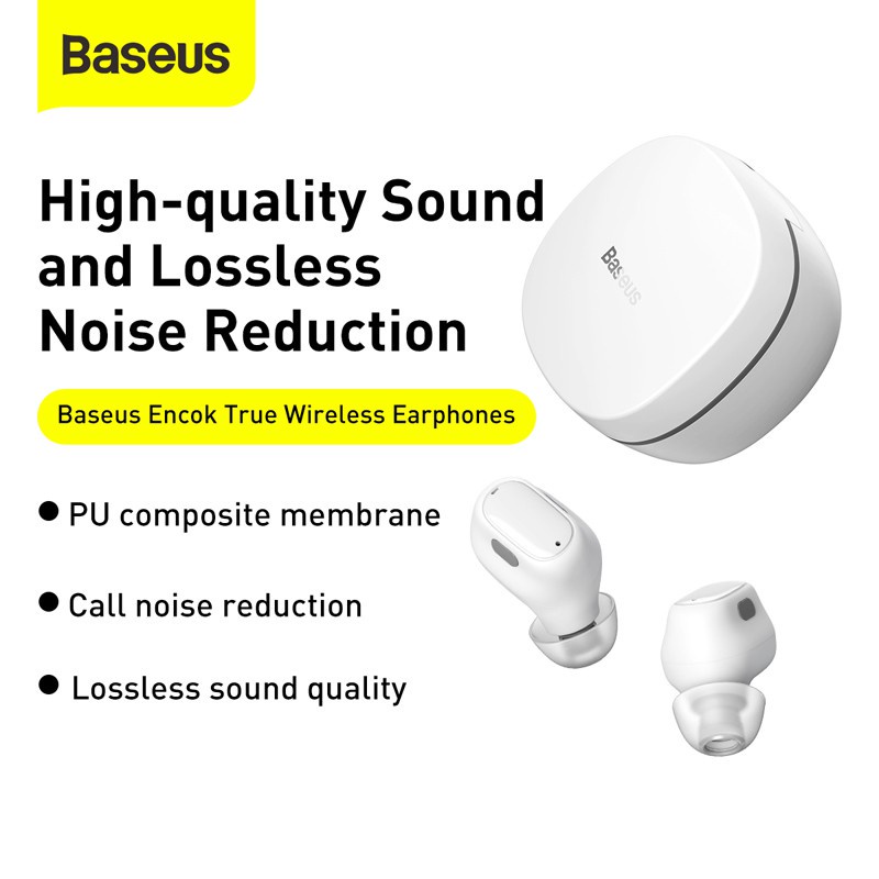 Tai Nghe Bluetooth 5.3 Baseus WM01 TWS Chống Ồn, Bass chắc âm thanh nổi phù hợp nhiều loại điện thoại, Laptop