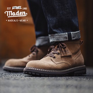  Maden Giày Bốt martin Da Thật Phong Cách vintage Mỹ 2023 Cho Nam 