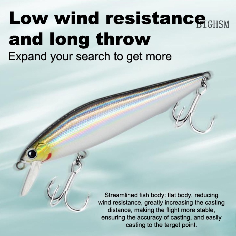 Bighsm Mồi Câu Cá Giả luya Màu Bạc Chuyên Dụng skk