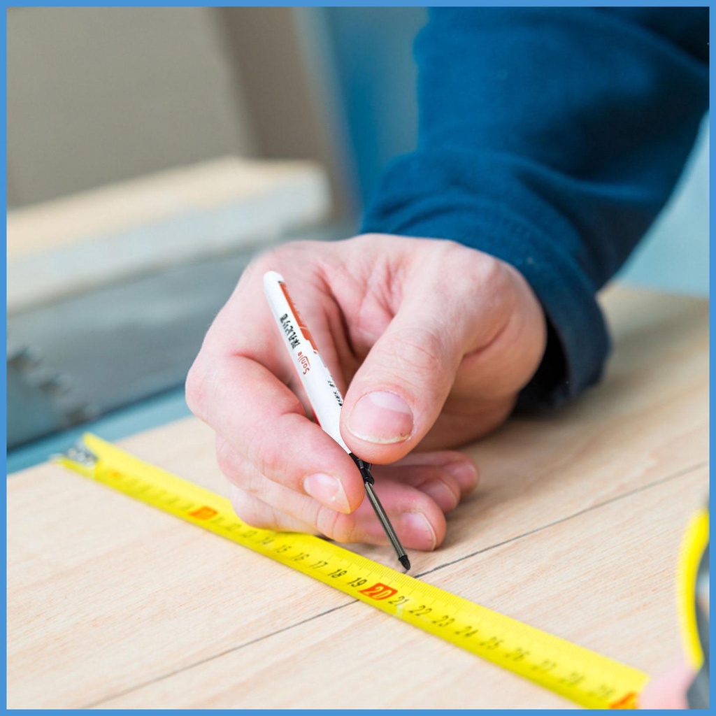 Bút Đánh Dấu Lỗ Sâu Kèm Kẹp Chuyên Dụng Cho Thợ Mộc