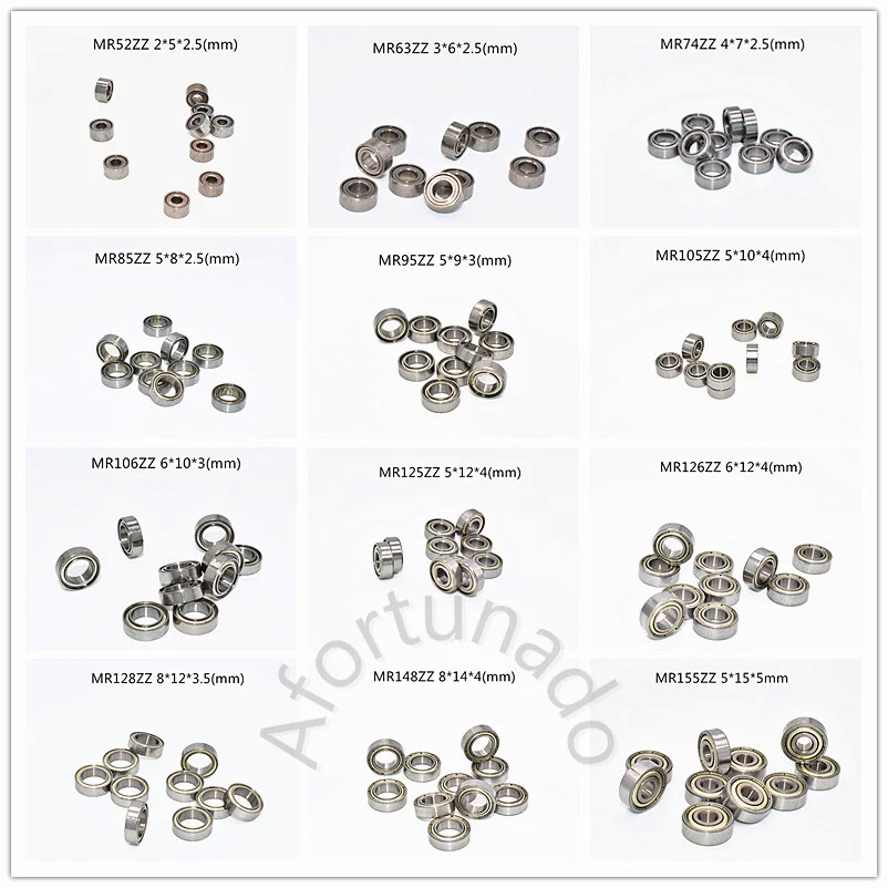 L 10 Chiếc Vòng Bi Thu Nhỏ MR42 MR52ZZ MR63ZZ MR74ZZ MR85ZZ MR106 MR117 MR128 MR148 MR155ZZ Bộ Phận 