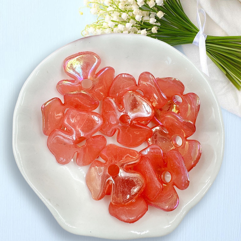 Set 10 Hạt Cườm acrylic 21.5 * 2.6mm Làm Trang Sức Thủ Công