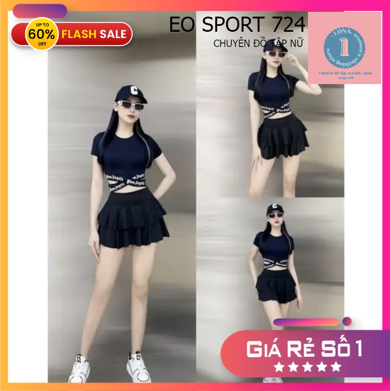 Chân váy 2 tầng mặc đi tập gym, yoga, aerobics xinh nhiều màu