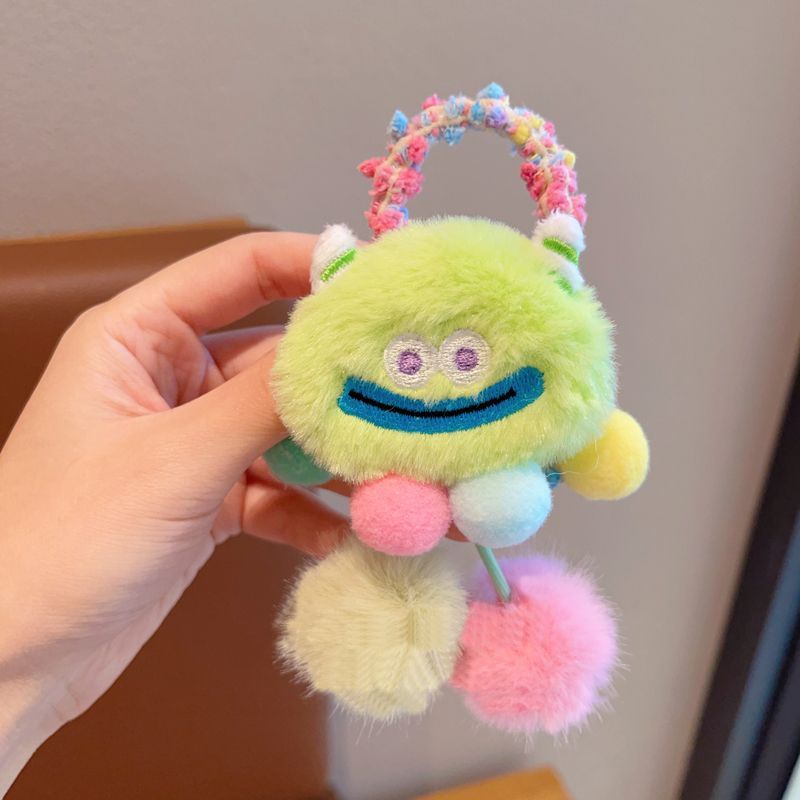 Dây Cột Tóc Đuôi Ngựa Cao Hình Quái Vật Hoạt Hình Dễ Thương Cho Bé Gái