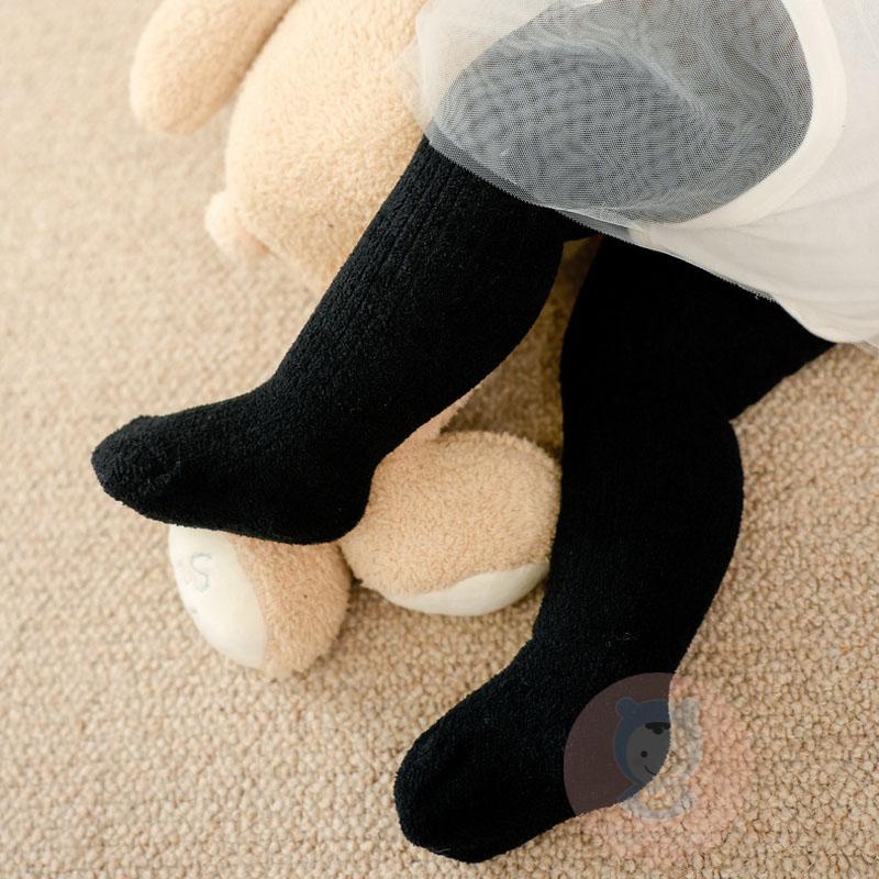 Laa6-quần Tất Mỏng Lưng Thun Màu Trơn Cho Bé Gái