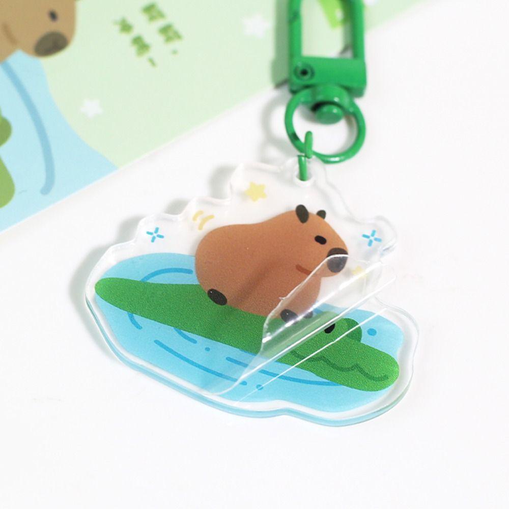 Móc Treo Túi Xách capybara Bằng acrylic Dễ Thương Sáng Tạo
