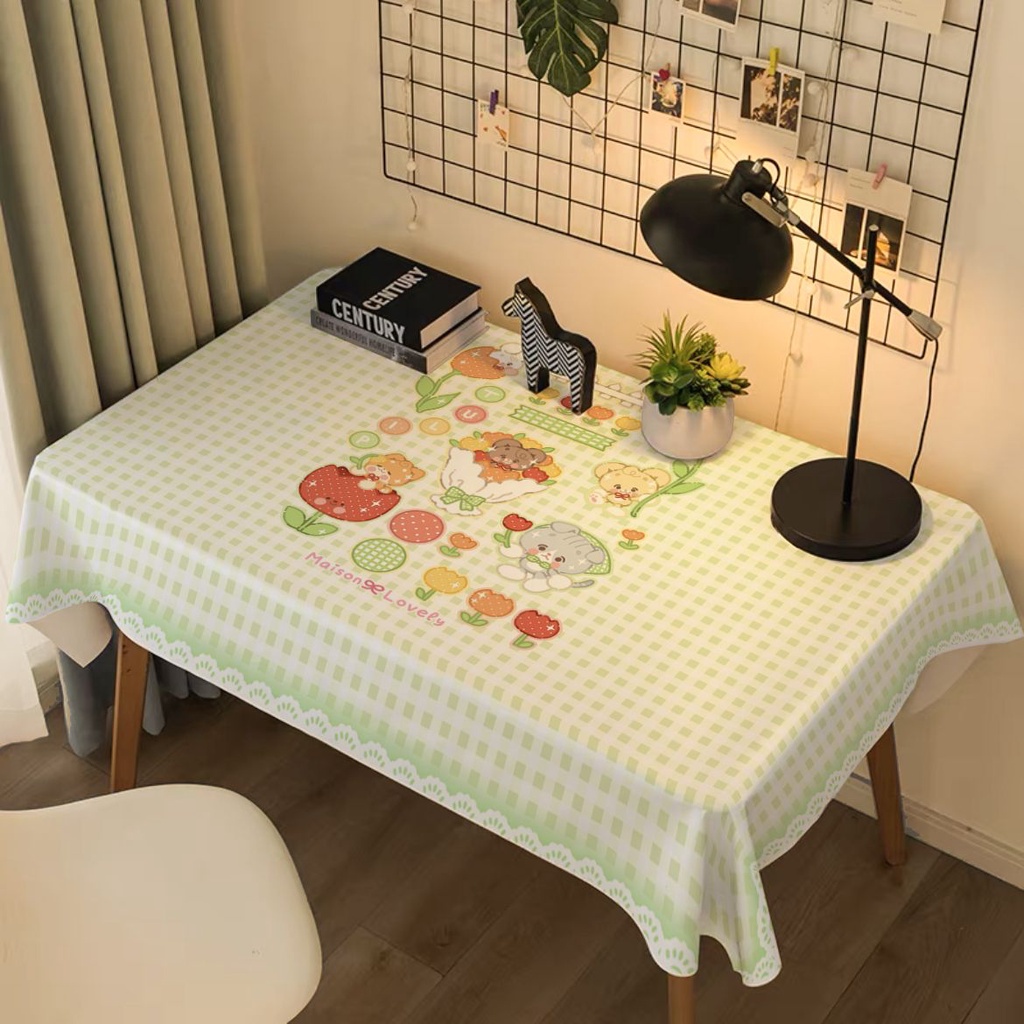 Dễ Thương Khăn Trải Bàn Chống Bụi Họa Tiết Hoạt Hình Xinh Xắn