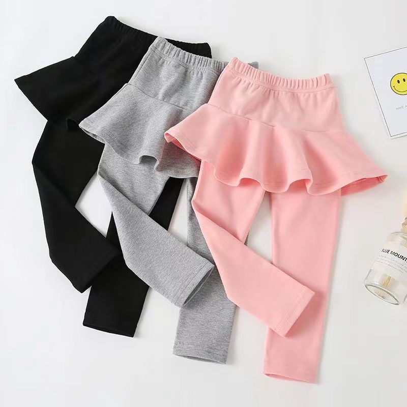 Quần Legging cotton Giả Váy Thời Trang Thu Đông Cho Bé Gái 3-11 Tuổi
