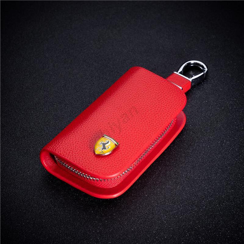 Da Từ Xa Thông Minh Lật Chìa Khóa Xe Fob Ốp Lưng Bao Đựng Túi Ví Cho Ferrari Roma F8 Portofino SF90 