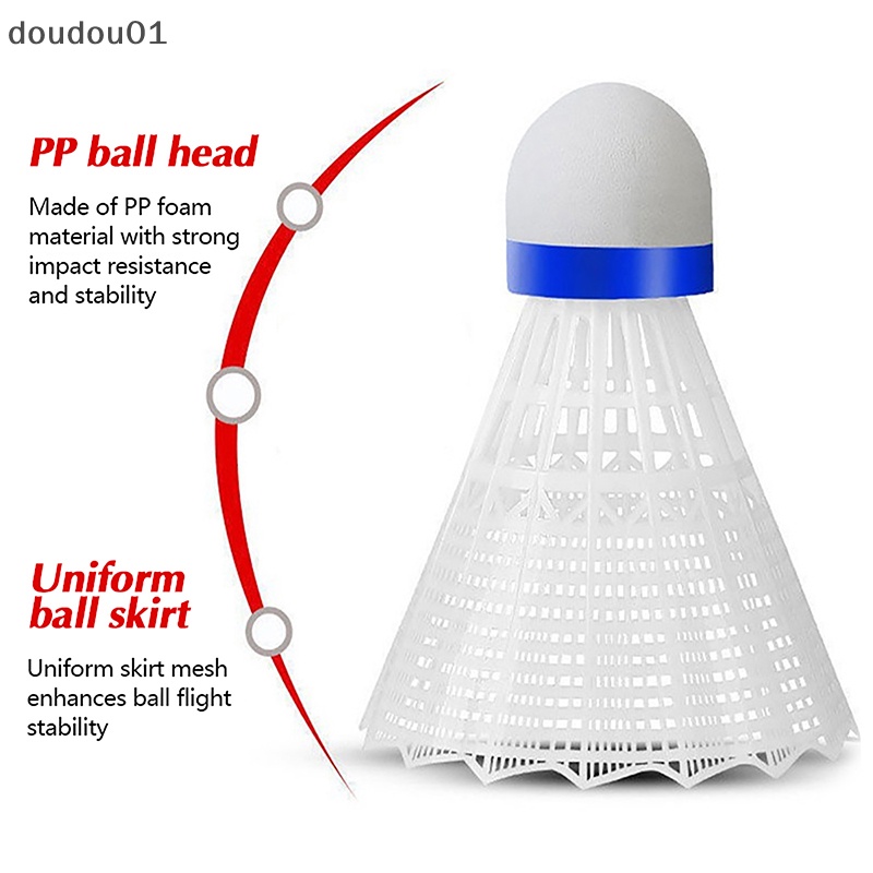 1 Quả Cầu Lông Bằng Nhựa nylon Bền Màu Vàng Trắng doudou01]